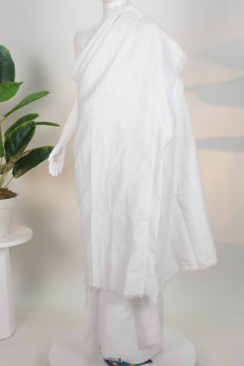 Beyaz Lüx Çocuk İhramı (80 - 160) – 900 Gram  Pamuklu ve Yüksek Emici Havlu Dokusu