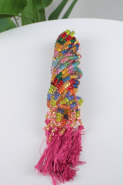 8 mm Jelibon 99’lu Namaz Tesbihi – 10’lu Ekonomik Deste, Rengarenk Kristal Kesim ve Işıltılı Hediyelik Tesbih Seti