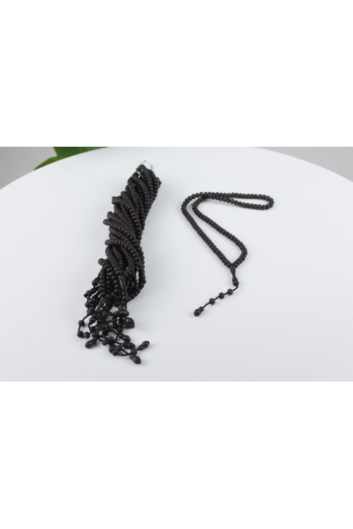 8 mm Kördiken Ağacı 99’lu Namaz Tesbihi – Özel Sistem İmameli, Ele Oturan Tok Tane ve Dayanıklı Doğal Tespih-2