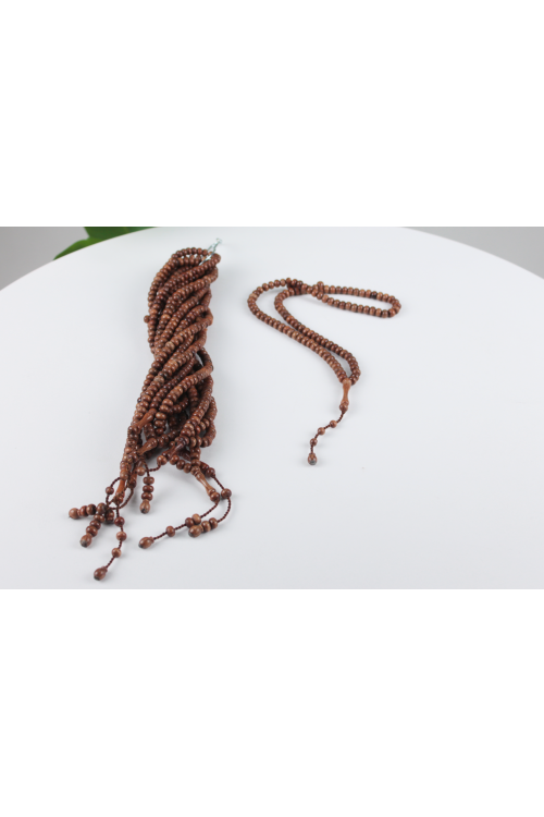 8 mm Kördiken Ağacı 99’lu Namaz Tesbihi – Özel Sistem İmameli, Ele Oturan Tok Tane ve Dayanıklı Doğal Tespih-5