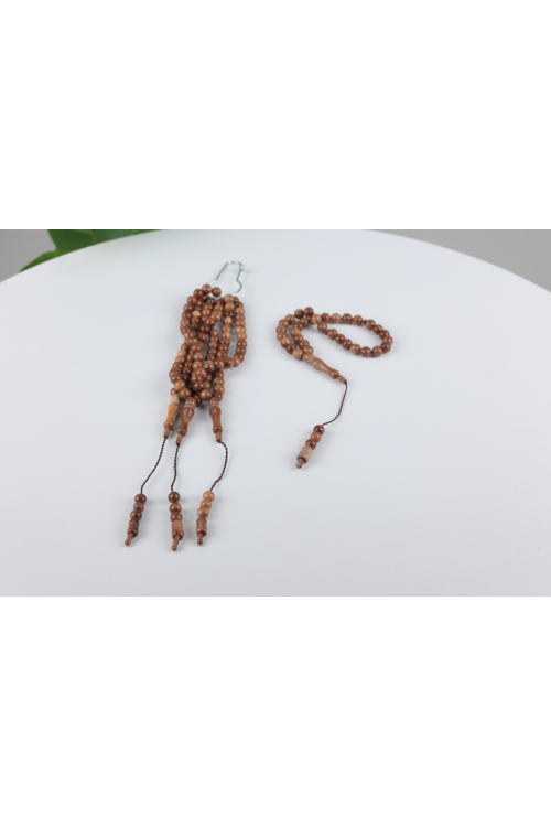 8 mm Mısır Kuka 33’lü Tespih – Ele Oturan Tok Tane, Doğal Dokulu ve Uzun Ömürlü Hediyelik Zikir Tesbihi