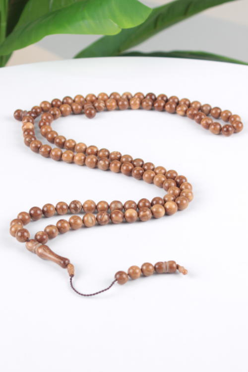 10 mm Mısır Kuka 99’lu Namaz Tesbihi – Özel Sistem İmameli, Büyük Boy Dolgun Tane ve Zamanla Parlayan Doğal Tespih