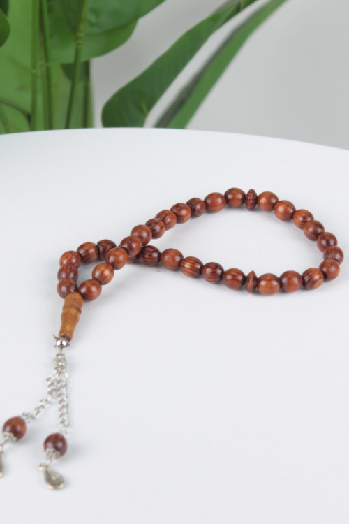 10 mm Doğal Ağaç 33’lü Namaz Tesbihi – 10’lu Ekonomik Deste, Büyük Boy Dolgun Tane ve Dayanıklı Hediyelik Zikir Tesbihi-1