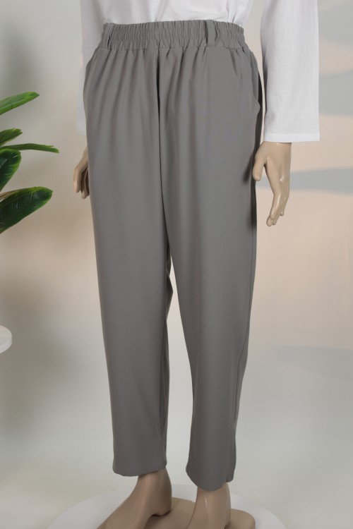 Gri Bez Ayağı Yarım Şalvar – Rahat Kesim Nefes Alan Kumaş Günlük Erkek Şalvarı