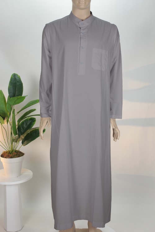 Gri Klasik Erkek Fistanı – Lüx Pamuk PES Kumaş Rahat ve Vakur Tasarım