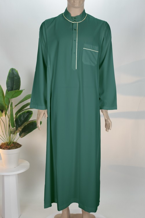 Koyu Yeşil Biyeli Erkek Fistanı – Lüx Pamuk PES Kumaş ve Vakur Tasarım