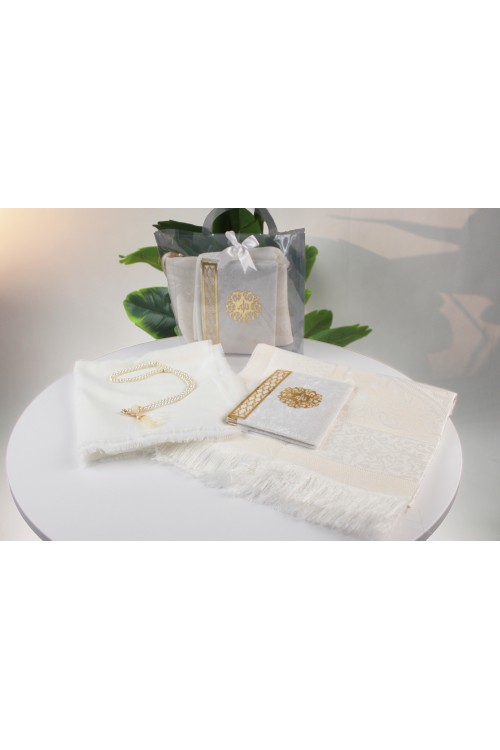 Beyaz Çantalı Dörtlü Set