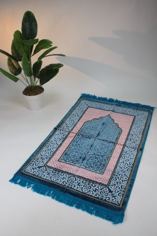 Açık Mavi 500 gr Kadife Seccade