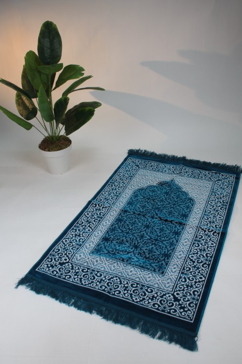 Mavi 550 gr Velor Sedefli Seccade 