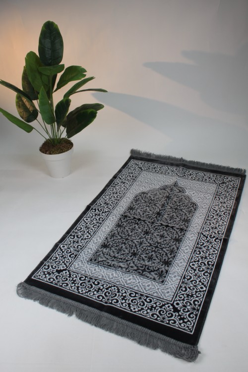 Siyah 550 gr Velor Sedefli Seccade 