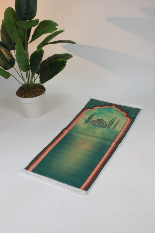 Desenli Kaymaz Tabanlı Çocuk Seccadesi