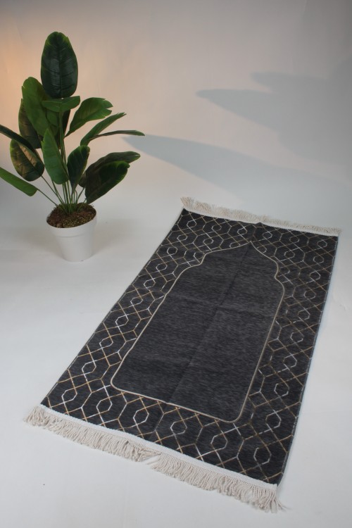 Gri Saçaklı Şönin Seccade 