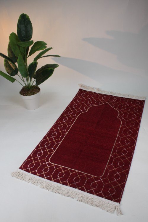 Kırmızı Saçaklı Şönin Seccade 