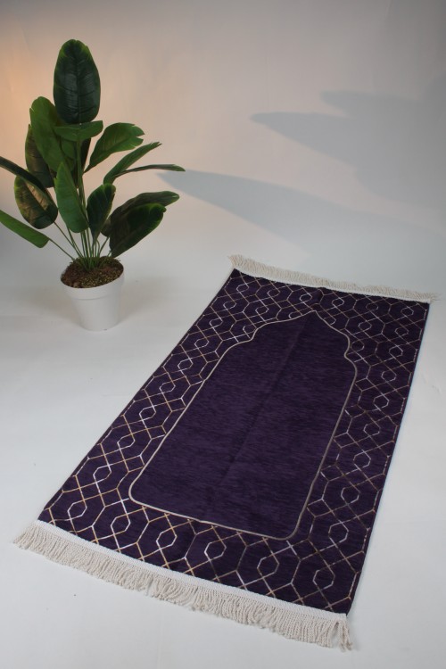 Mor Saçaklı Şönin Seccade 