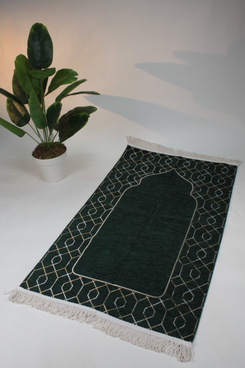 Yeşil Saçaklı Şönin Seccade 