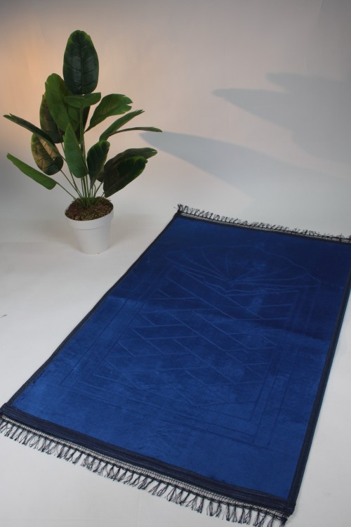 Lacivert Peluş Seccade