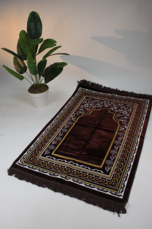 Kahverengi 80x120 Battal Kadife Seccade