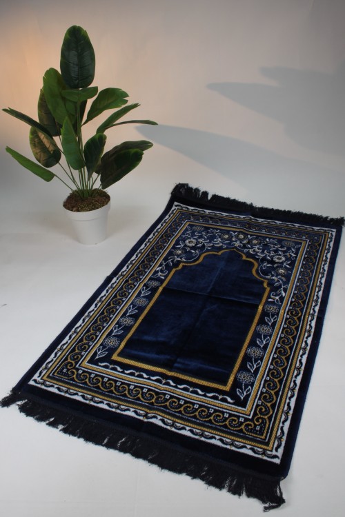 Lacivert 80x120 Battal Kadife Seccade