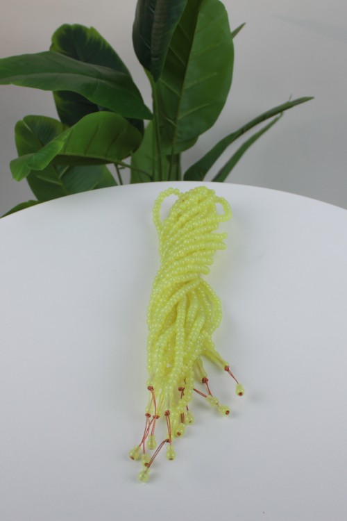 Açık Sarı Mono 8 mm Tespih – 10’lu Ekonomik Deste