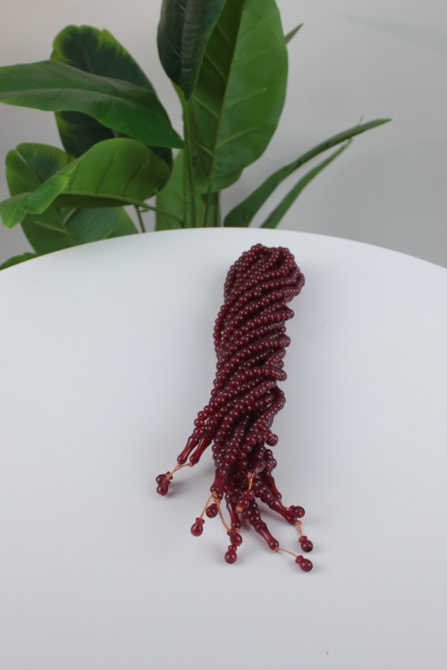 Bordo Mono 8 mm Tespih – 10’lu Ekonomik Deste