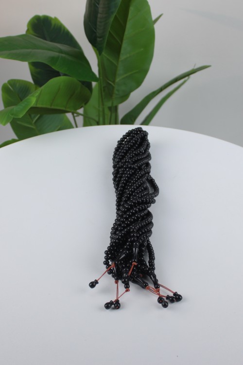 Siyah Mono 8 mm Tespih – 10’lu Ekonomik Deste