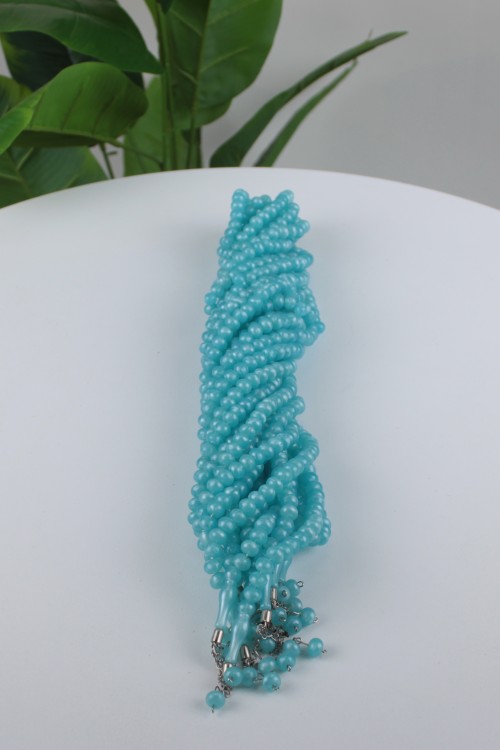 Açık Mavi-2  1. Sınıf 10 mm Mono Tespih – 10’lu Ekonomik Deste