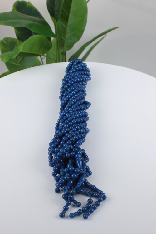 Mavi 14 mm Mono İri Taneli Tespih – 10’lu Ekonomik Deste