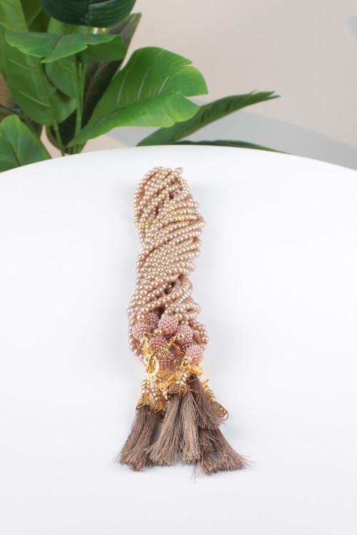 Birinci Sınıf Uzun Püsküllü Cam İnci Tespih – 10’lu Ekonomik Deste