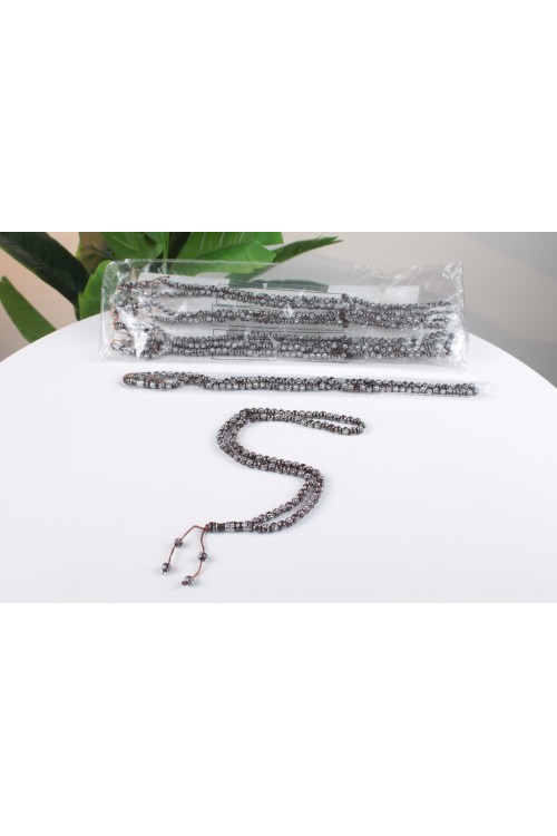 Kahverengi 8 mm Beş Yaprak Yoncalı Poşetli Tespih – 12’li Ekonomik Deste