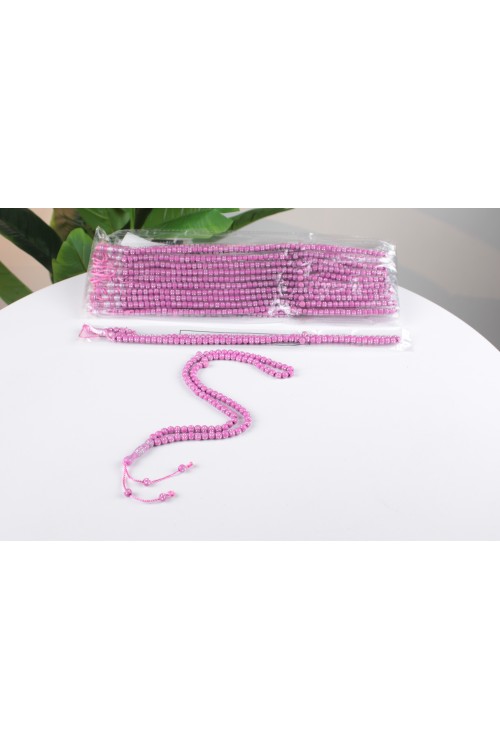 Pembe 8 mm Çakmalı Poşetli Tespih – 12’li Ekonomik Deste