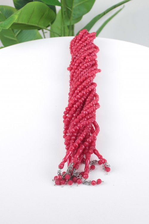 Kırmızı Gül Motifli Tespih  – 10’lu Ekonomik Deste