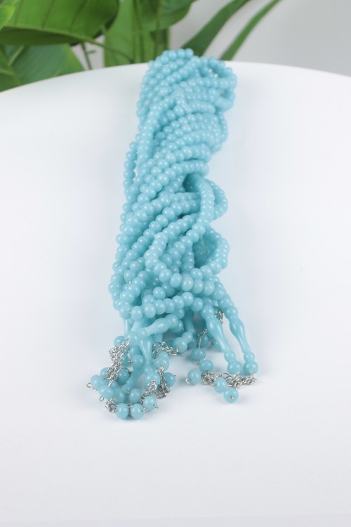 Açık Mavi 10 mm Mono Demir İmameli Tespih – 10’lu Ekonomik Deste