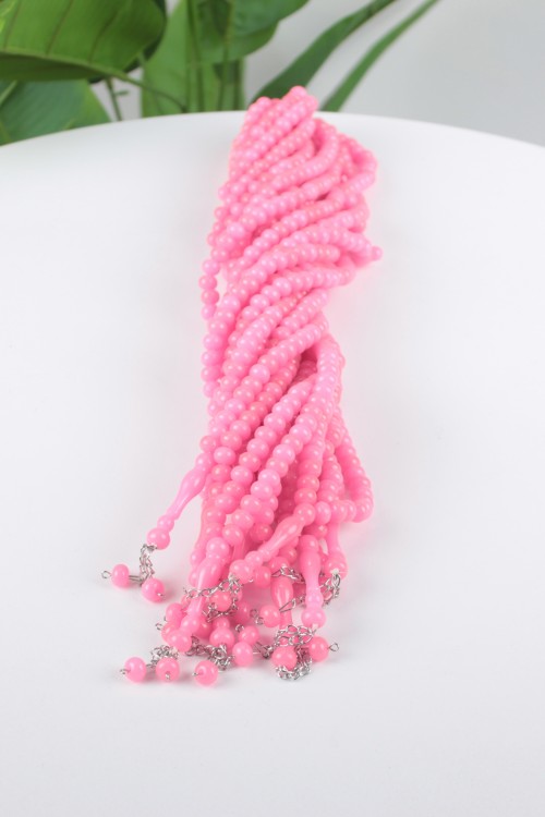 Pembe 10 mm Mono Demir İmameli Tespih – 10’lu Ekonomik Deste