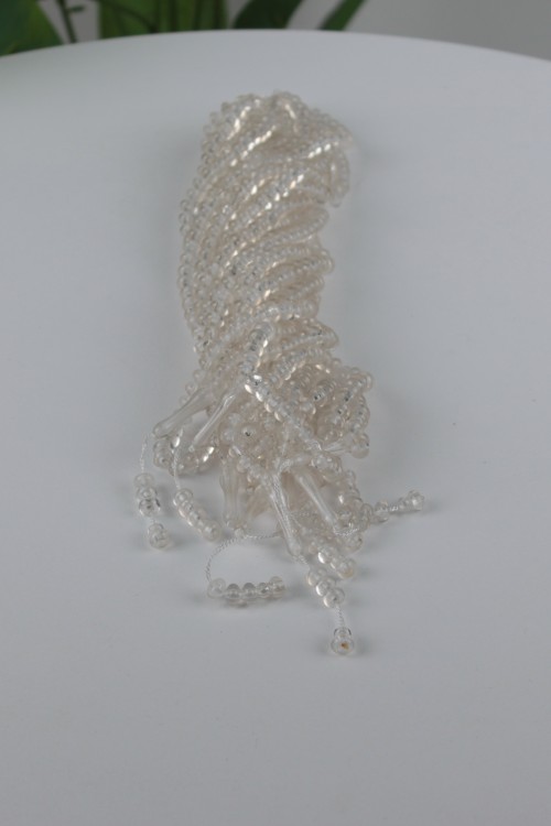 Beyaz 8 mm Zümrüt Kristal Görünümlü Tespih – 10’lu Ekonomik Deste