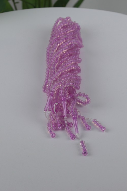 Mor 8 mm Zümrüt Kristal Görünümlü Tespih – 10’lu Ekonomik Deste