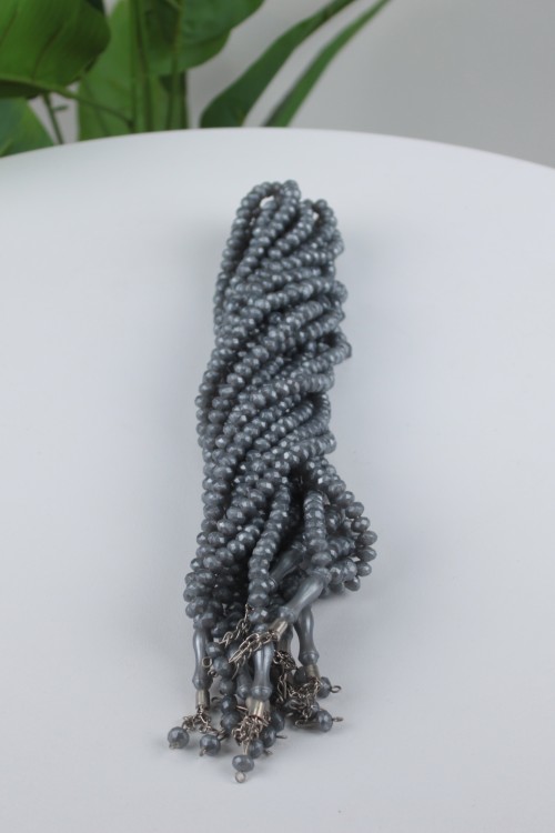 Gri 1. Sınıf Kesme 8 mm Tespih – 10’lu Ekonomik Deste