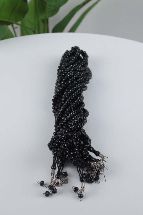 Siyah 1. Sınıf Kesme 8 mm Tespih – 10’lu Ekonomik Deste