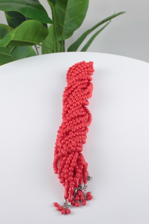 Kırmızı Çakmalı 8 mm Demir İmameli Tespih – 10’lu Ekonomik Deste