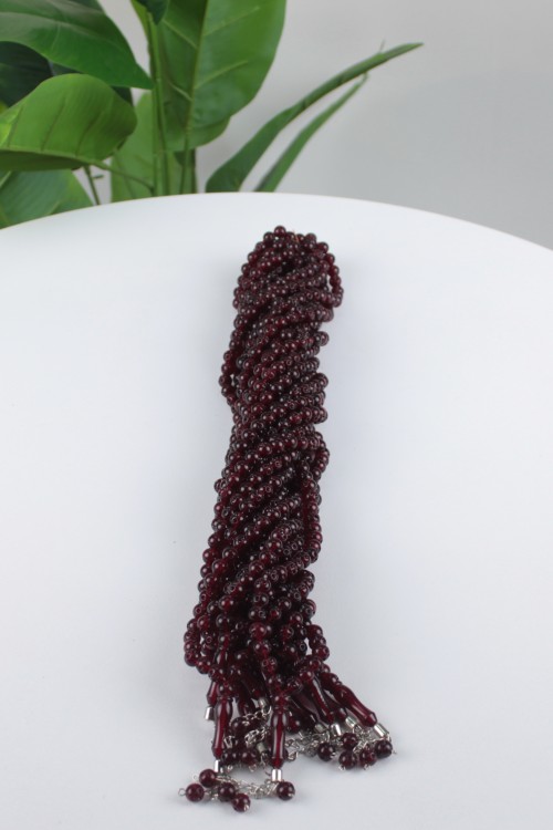 Koyu Kahverengi Çakmalı 8 mm Demir İmameli Tespih – 10’lu Ekonomik Deste