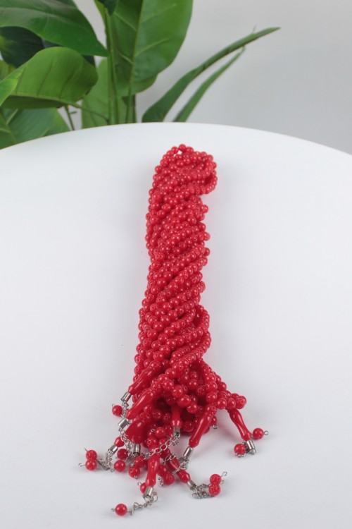 Parlak Kırmızı Çakmalı 8 mm Demir İmameli Tespih – 10’lu Ekonomik Deste