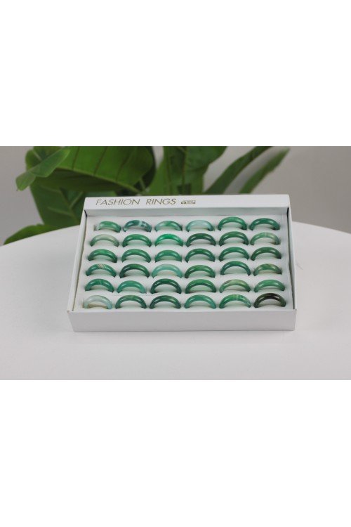 Doğal Akik Yüzük Karışık Beden Set – 36’lı paket-9