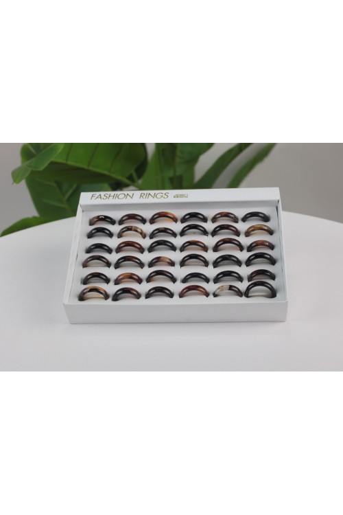 Doğal Akik Yüzük Karışık Beden Set – 36’lı paket-3