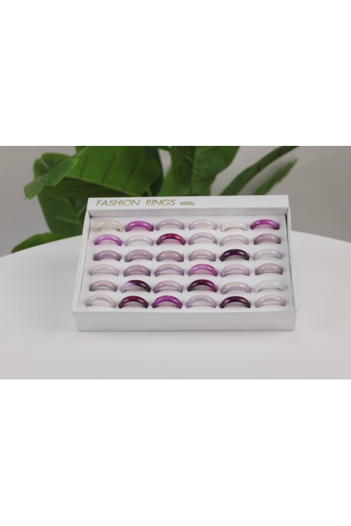 Doğal Akik Yüzük Karışık Beden Set – 36’lı paket-6