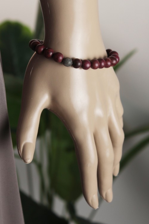 Doğal Ağaç Bileklik – Ahşap Boncuklu, Elastik Yapılı ve Günlük Kullanıma Uygun Sade Tasarım Erkek/Kadın Aksesuar