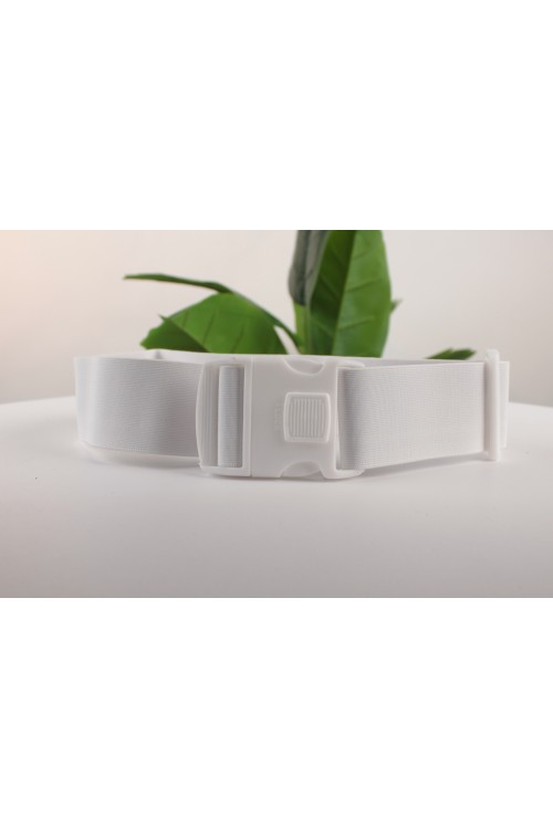Lastikli Palaska İhram Kemeri – Esnek Yapılı, Ayarlanabilir Tokalı ve Konforlu Beyaz Bel Kemeri