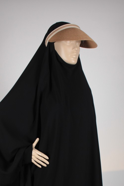 Kahverengi Vizörlü Hasır Şapka – Siperlikli Tasarım, Esnek Bantlı ve Güneş Korumalı Kadın Hasır Vizör