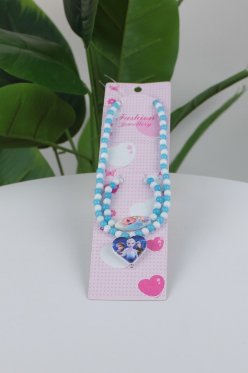 Temalı 2'li Çocuk Takı Seti – Boncuklu Kolye ve Bileklik Kombini