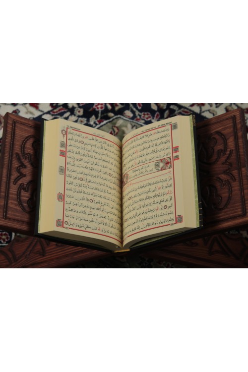 Siyah Hafız Boy Kur'an-ı Kerim – Lüks Termoteri (Deri Görünümlü) Cilt, Özel Kenar Yaldızlı İbadet Rehberi