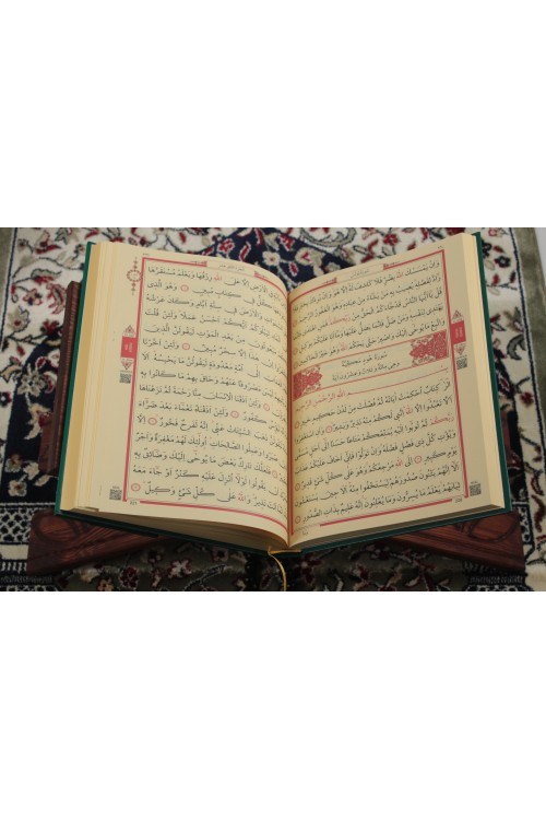 Yeşil Rahle Boy Kur'an-ı Kerim – Lüks Termoteri Ciltli, Bilgisayar Hatlı, Kolay Okunuşlu ve Özel Kenar Yaldızlı Şerif
