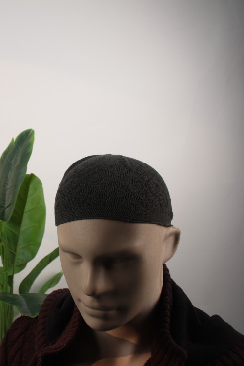 Yeşil 12'li Paket Klasik Örgü Takke – Hac ve Umre İçin  Esnek ve Hava Alan Hediyelik Erkek Takke Seti